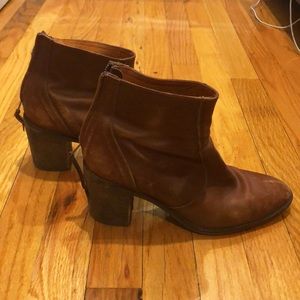 Madewell Brown leather booties